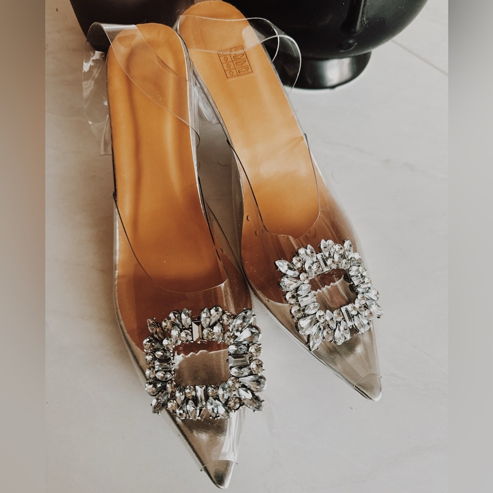 SHEIN / Lucite Heels / NEW Never Worn / Transparent / Strap